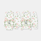 Leuke Panda Pink Bloemen Bamboe Baby shower Verjaa Bedankdoosjes (Uitgevouwen)