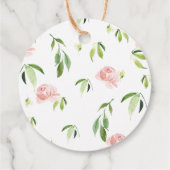 Leuke Panda Pink Bloemen Bamboe Baby shower Verjaa Bedankjes Labels (Achterkant)