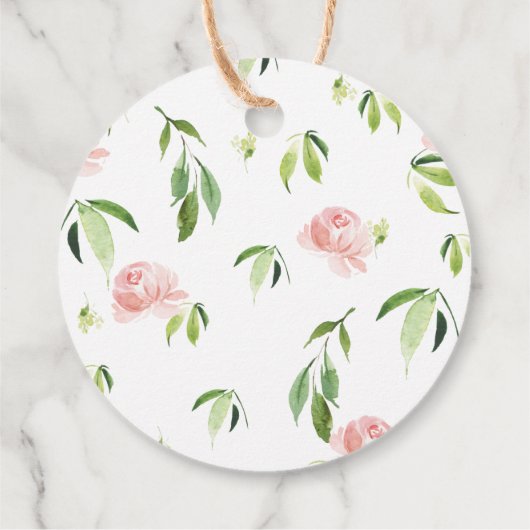 Leuke Panda Pink Bloemen Bamboe Baby shower Verjaa Bedankjes Labels (Achterkant)