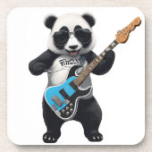Leuke Panda spelen gitaar, muziek Panda liefhebber Bier Onderzetter (Voorkant)