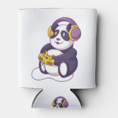 Leuke Panda Spelen Videospelletjes - Grappige Dier Blikjeskoeler (Voorkant)