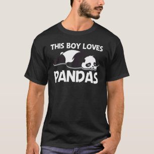 Leuke panda voor jongens Kinder welp folivoor dier T-shirt