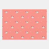 Leuke Panda Wrapping Papier Set Inpakpapier Vel (Voorkant)
