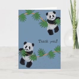 Leuke Panda's Bedankkaart