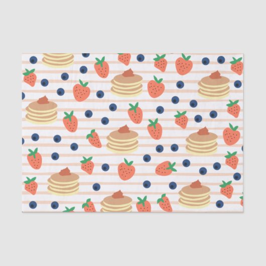 Leuke pannenkoeken en bessen tissuepapier (Voorkant)