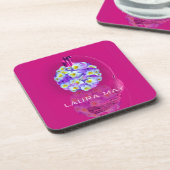 Leuke Pansy Verstuiver Drankjes Onderzetter (Linkerzijde)