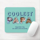 Leuke Papa Cutout Aangepaste Familie Foto Vaderdag Muismat (Met muis)