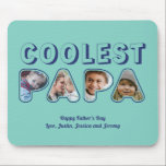 Leuke Papa Cutout Aangepaste Familie Foto Vaderdag Muismat<br><div class="desc">Een persoonlijke Vaderdag gave voor je vader om Vaderdag te vieren. Of het nu gaat om een nieuwe vader, stiefvader, oude en klassieke vader, of vader, de aangepaste tekstfunctie zal je bedekken. U kunt de tekst in uw gewenste formulering veranderen en uw eigen douanefoto uploaden. 1 vader in de wereld....</div>