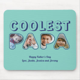 Leuke Papa Cutout Aangepaste Familie Foto Vaderdag Muismat