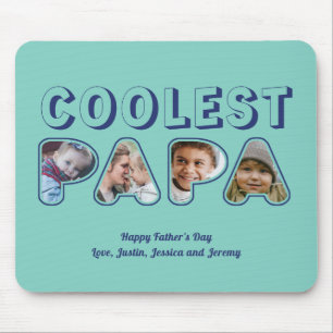 Leuke Papa Cutout Aangepaste Familie Foto Vaderdag Muismat