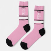 Leuke papa gepersonaliseerde roze  sokken (Links)