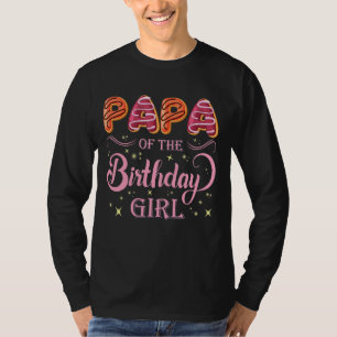Leuke papa van de verjaardag meisje donut donut do t-shirt