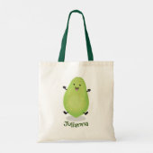 Leuke papaya paw paw fruit cartoon illustratie tote bag (Achterkant)