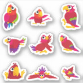 Leuke papegaai Stickers (Voorkant)