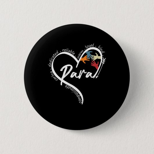 Leuke Paraprofessional Graphic T - shirts Topjes T Ronde Button 5,7 Cm (Voorkant)