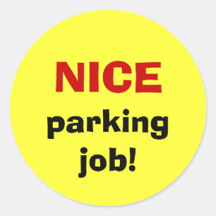 LEUKE parkeerbaan! Ronde Sticker