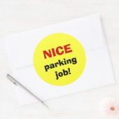 LEUKE parkeerbaan! Ronde Sticker (Envelop)