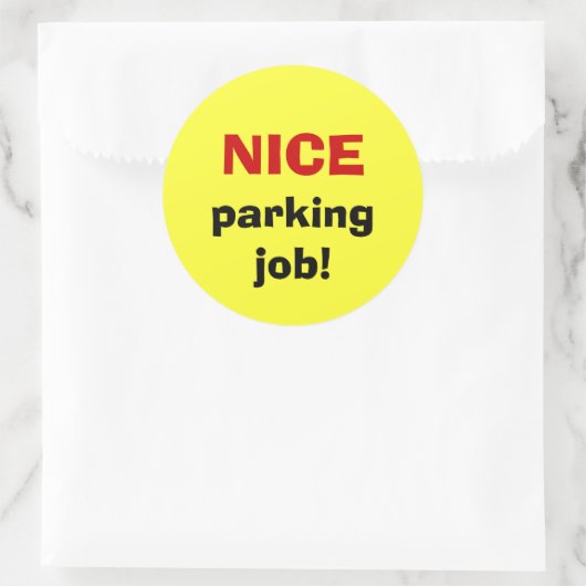 LEUKE parkeerbaan! Ronde Sticker (Tas)
