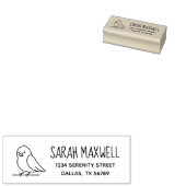 Leuke Parkiet Papegaai Vogel Huisdier Adres Rubberstempel (Gestempeld)