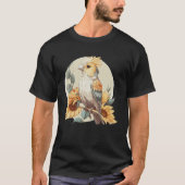 Leuke Parrot Cockatiel Zonnebloem Waterverf Parrot T-shirt (Voorkant)