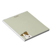 leuke Parson Jack Russell Terrier gepersonaliseerd Notitieblok (Schuin)