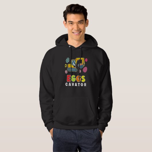 Leuke Pasen Ei Hunt Peuters Grappige Eitjes Scavat Hoodie (Voorkant volledig)