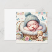 Leuke pasgeboren baby kaart (Voorkant / Achterkant)