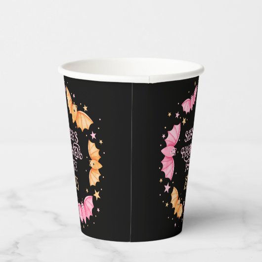 Leuke Pastel Bats Halloween Papieren Bekers (Rechts)