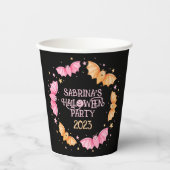 Leuke Pastel Bats Halloween Papieren Bekers (Voorkant)