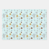 Leuke Pastel Blauw Minimal Kerstboom Licht Inpakpapier Vel (Voorkant 2)