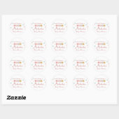 Leuke Pastel Blocks Meisje Baby shower Ronde Sticker (Vel)