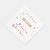 Leuke Pastel Blocks Meisje Baby shower Servet (Hoek)