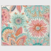 Leuke Pastel Boho Chic Cadeaupapier (Vlak)