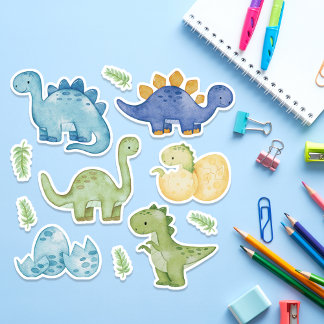 Leuke Pastel Dinosaurussen Waterverf Dino Sticker