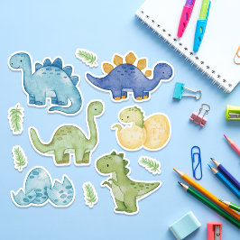 Leuke Pastel Dinosaurussen Waterverf Dino Sticker
