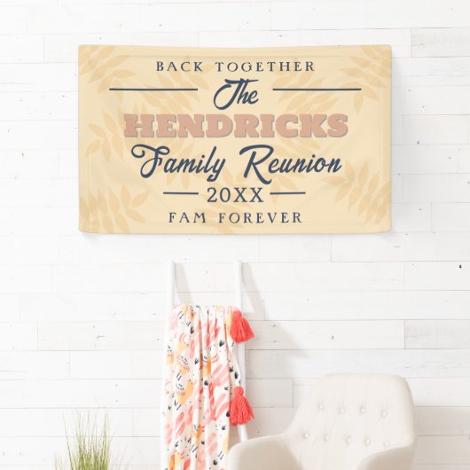 Leuke, pastel Family Reunion Welkom Banner (Insitu)