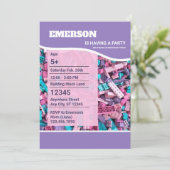 Leuke Pastel Gekleurde Bouwstenen Verjaardag Kaart (Staand voorkant)