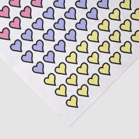 Leuke Pastel Harten Tissuepapier (Detail)