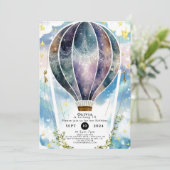 Leuke Pastel Hete Luchtballon Verjaardag Kaart (Staand voorkant)