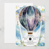 Leuke Pastel Hete Luchtballon Verjaardag Kaart (Voorkant / Achterkant)