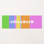 Leuke Pastel Kleuren Levendige Ontwerp Aangepaste  Yogamat (Voorkant (horizontaal))