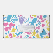 Leuke pastel kleurrijke levendige vormen bureaumat (Keyboard & Muis)