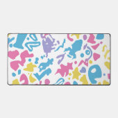 Leuke pastel kleurrijke levendige vormen bureaumat (Voorkant)