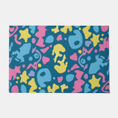 Leuke pastel kleurrijke levendige vormen deurmat (Voorkant)