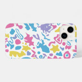 Leuke pastel kleurrijke levendige vormen iPhone hoesje (Achterkant horizontaal)