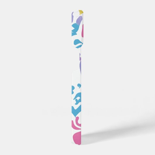 Leuke pastel kleurrijke levendige vormen iPhone hoesje (Rechterkant)