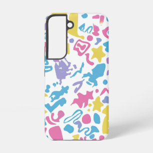 Leuke pastel kleurrijke levendige vormen samsung galaxy hoesje