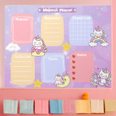 Leuke Pastel Magische Eenhoorn Sparkling Star Plan Notitieblok