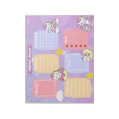 Leuke Pastel Magische Eenhoorn Sparkling Star Plan Notitieblok (Linkerzijde)