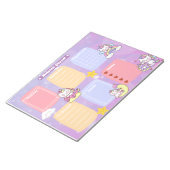 Leuke Pastel Magische Eenhoorn Sparkling Star Plan Notitieblok (Schuin)